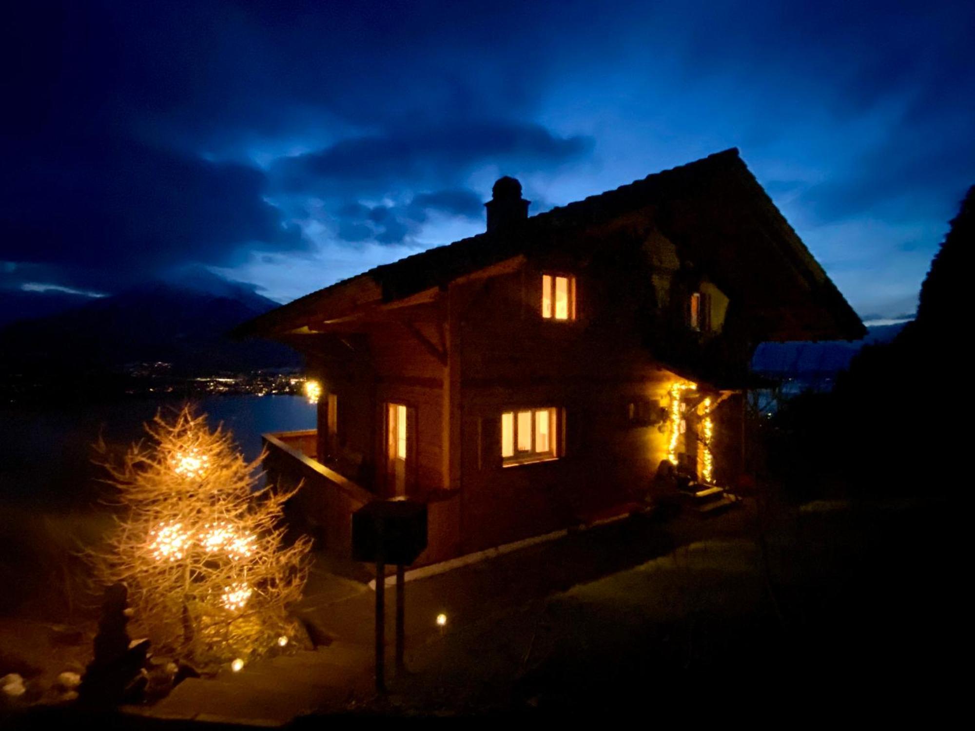 Chalet Egglen "Typical Swiss House, Best Views, Private Jacuzzi" Зигрисвиль Экстерьер фото