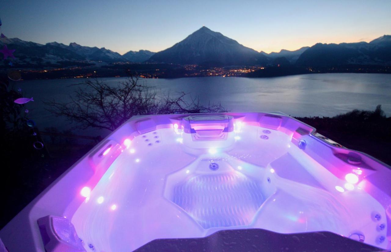 Chalet Egglen "Typical Swiss House, Best Views, Private Jacuzzi" Зигрисвиль Экстерьер фото